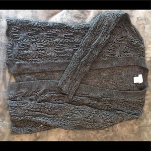 Grey knit cardigan